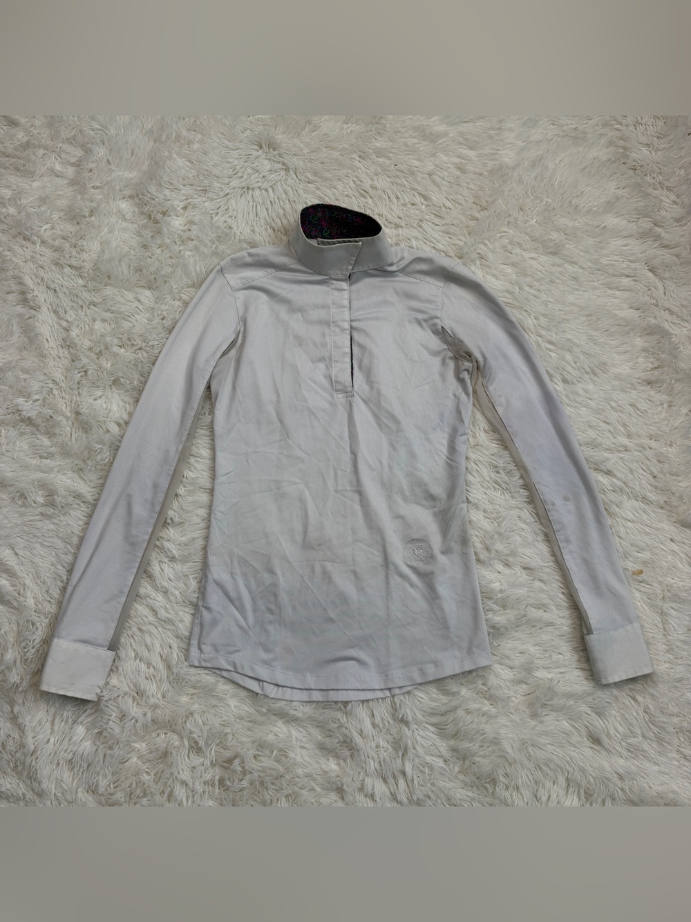 Women’s XS White Essex Classics Long Sleeve Horseback Riding Show Shirt